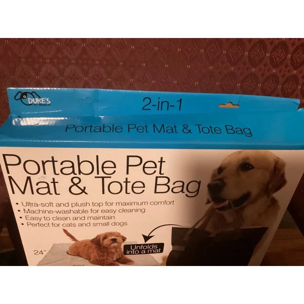 Portable Pet Mat & Tote Bag machine washable ultra soft